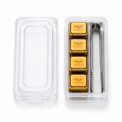 4-Pack Box Set with Tongs - Custom Shot Glass Now