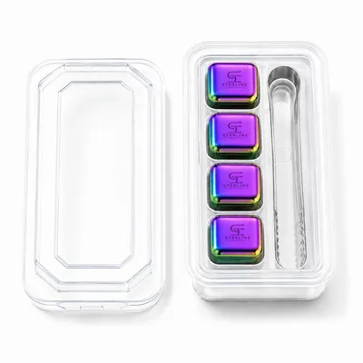 4-Pack Box Set with Tongs - Custom Shot Glass Now