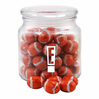 Jar with Chocolate Footballs - SG400 - Custom Shot Glass Now
