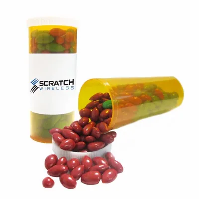 Small Promo Pill Bottles-Chocolate Sunflower Seeds - Custom Shot Glass Now