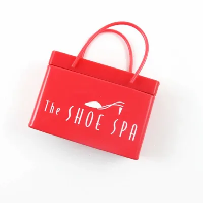 Dark Pink Shopping Bag Tin - Custom Shot Glass Now