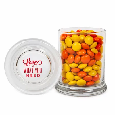 Glass Gourmet Jar - Chocolate Buttons - Custom Shot Glass Now