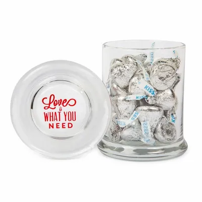 Glass Gourmet Jar - Hershey's Chocolate Kisses - Custom Shot Glass Now