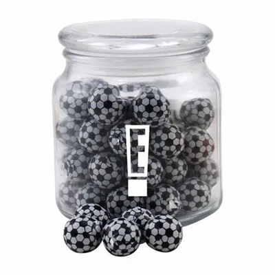 Jar with Chocolate Soccer Balls - SG400 - Custom Shot Glass Now