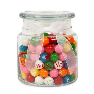 22oz. Glass Jar - Rainbow Bubble Gum - Custom Shot Glass Now