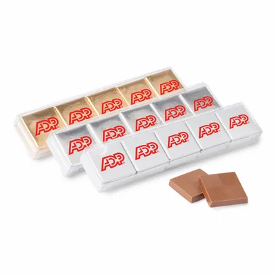 Ten Piece Chocolate Foiled Square Acetate - Custom Shot Glass Now