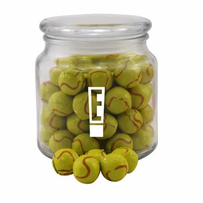 Jar with Chocolate Tennis Balls - SG400 - Custom Shot Glass Now