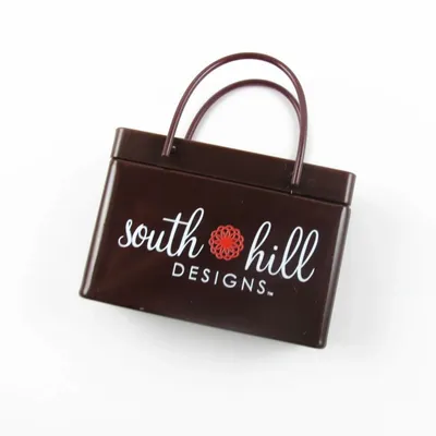 Brown Shopping Bag Tin - Custom Shot Glass Now