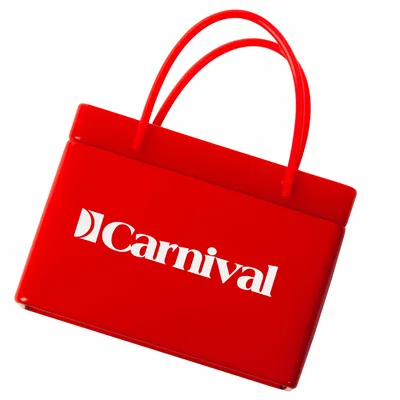 Red Shopping Bag Tin - Custom Shot Glass Now