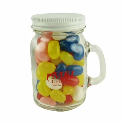 Glass Mini Mason Jars - Gourmet Jelly Beans - Custom Shot Glass Now