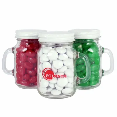 Glass Mini Mason Jars - Chocolate Buttons - Custom Shot Glass Now