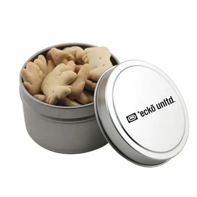Round Tin with Animal Crackers - SBF3100 - Custom Shot Glass Now