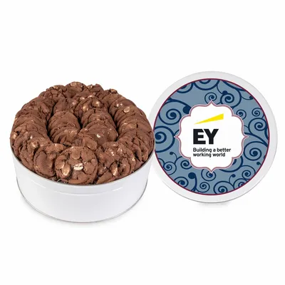 Fresh Beginnings Chocolate Double Chip Cookie Tin (Large) - Custom Shot Glass Now