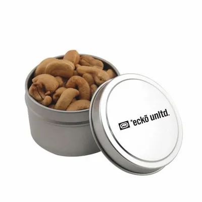 Round Tin with Cashews - SBF3100 - Custom Shot Glass Now