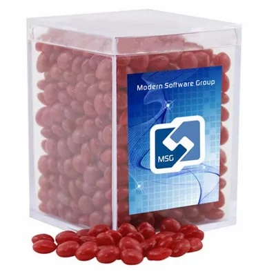 Acrylic Box with Red Hots - Small - Custom Shot Glass Now