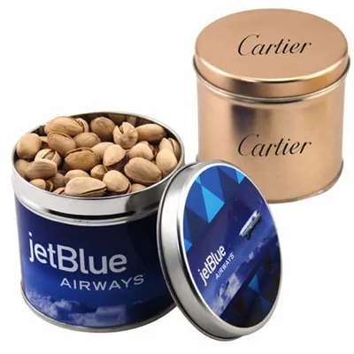 Round Tin with Pistachios - SBF4100 - Custom Shot Glass Now