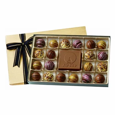 Truffle Gift Box with 20 Chocolate Truffles - Custom Shot Glass Now
