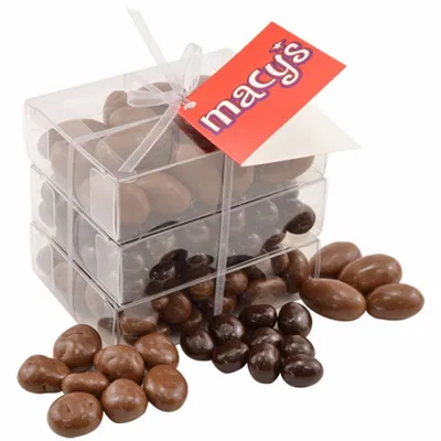 3 Way Chocolate Stack Acetate Tower - Custom Shot Glass Now