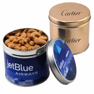 Round Tin with Cashews - SBF4100 - Custom Shot Glass Now