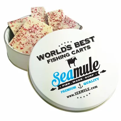 Glad Tidings Tins - Peppermint Bark - Custom Shot Glass Now