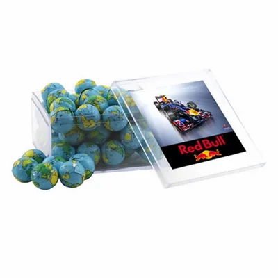 Acrylic Box with Chocolate Globes - Large - Custom Shot Glass Now