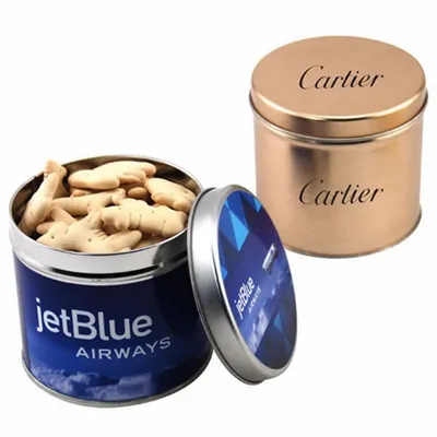 Round Tin with Animal Crackers - SBF4100 - Custom Shot Glass Now