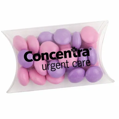 Small Pillow Acetate Box with Chocolate Buttons - Custom Shot Glass Now