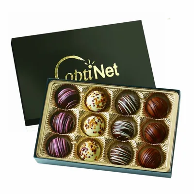 Truffle Gift Box with 12 Truffles - Custom Shot Glass Now