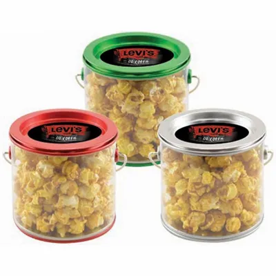 Tin Pail with Caramel Popcorn - Custom Shot Glass Now