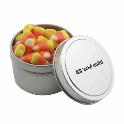 Round Tin with Candy Corn - SBF3100 - Custom Shot Glass Now