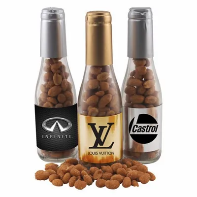 Champagne Bottle - Honey Roasted Peanuts 8" - Custom Shot Glass Now
