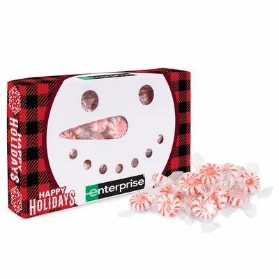 Snowman Die Cut Box with Starlight Mints - Custom Shot Glass Now