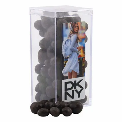 Acrylic Box with Chocolate Espresso Beans - Medium - Custom Shot Glass Now