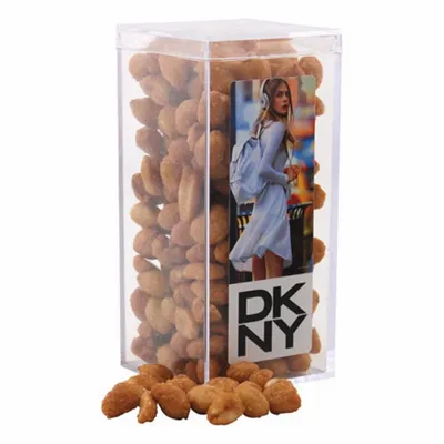 Acrylic Box with Honey Roasted Peanuts - Medium - Custom Shot Glass Now