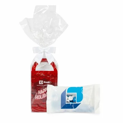 Holiday Gift Tote with Chocolate Buttons - Custom Shot Glass Now