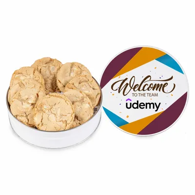 Fresh Beginnings Macadamia Nut Cookie Tin (Small) - Custom Shot Glass Now