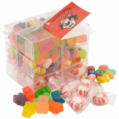 3 Way Candy Stack Acetate Tower - TRB901 - Custom Shot Glass Now
