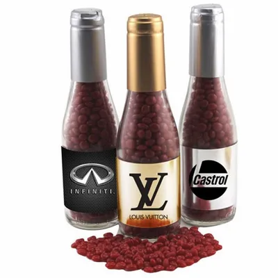 Champagne Bottle with Red Hots 8" - Custom Shot Glass Now