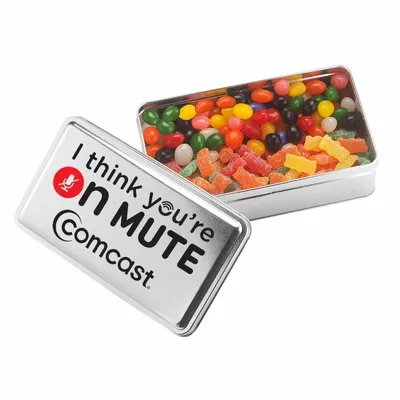 2-Share Tin - Sour Kids/Assorted Jelly Beans - Custom Shot Glass Now