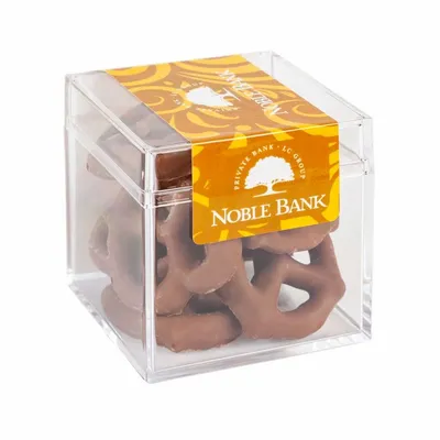Sweet Boxes with Milk Chocolate Pretzels - Custom Shot Glass Now
