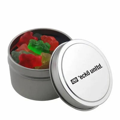 Round Tin with Gummy Bears - SBF3100 - Custom Shot Glass Now