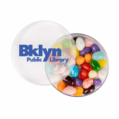 Small Round Acrylic with Gourmet Jelly Beans - Custom Shot Glass Now