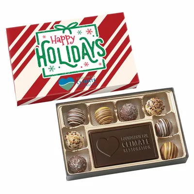 Truffle Gift Box Full Color Lid with 8 Truffles - Custom Shot Glass Now