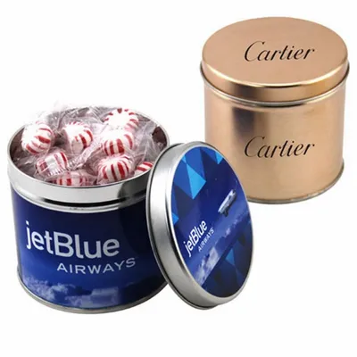 Round Tin with Starlight Peppermints - SBF4100 - Custom Shot Glass Now