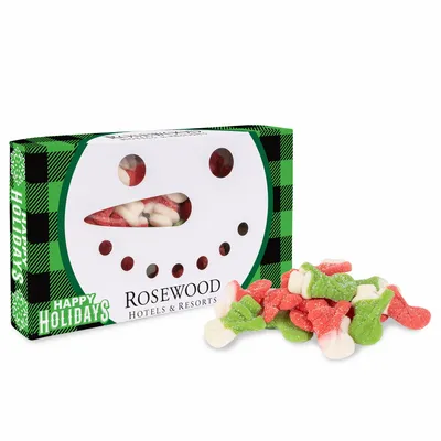 Snowman Die Cut Box with Gummy Snowmen - Custom Shot Glass Now