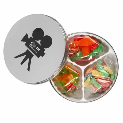 Clever Candy Movie Reel Tin - Confections - Custom Shot Glass Now