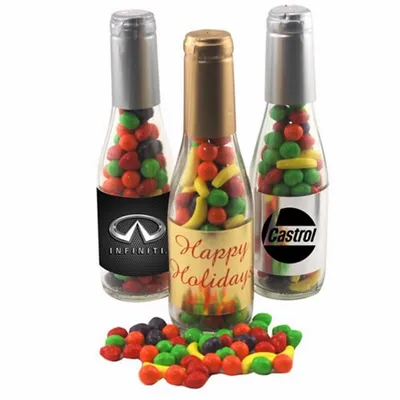 Champagne Bottle with Candy Fruitz 8" - Custom Shot Glass Now