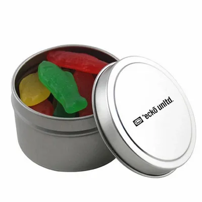Round Tin with Swedish Fish - SBF3100 - Custom Shot Glass Now
