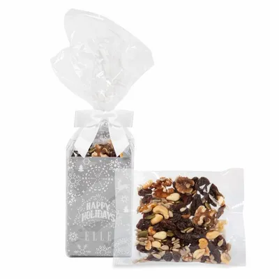Holiday Gift Tote with Raisin Nut Trail Mix - Custom Shot Glass Now