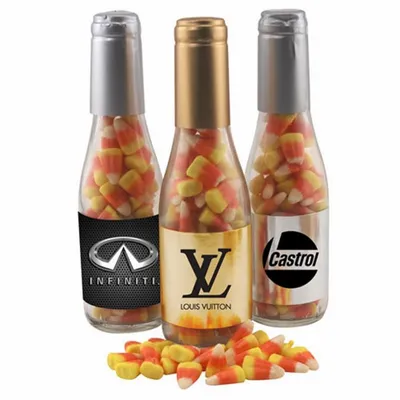 Champagne Bottle w/ Candy Corn 8" - Custom Shot Glass Now